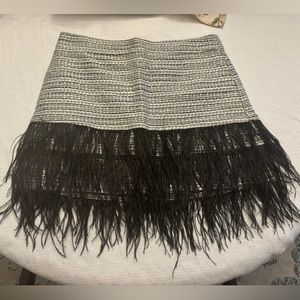 Feather Tweed Skirt